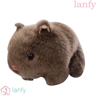 Lanfy หมอนตุ๊กตาหนูแฮมสเตอร์น่ารัก ผ้ากํามะหยี่ขนนิ่ม สําหรับตกแต่งบ้าน โซฟา