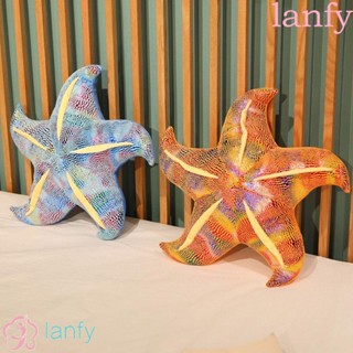 Lanfy หมอนตุ๊กตา รูปปลาดาวจําลอง ของขวัญคริสต์มาส ของเล่นสําหรับเด็ก