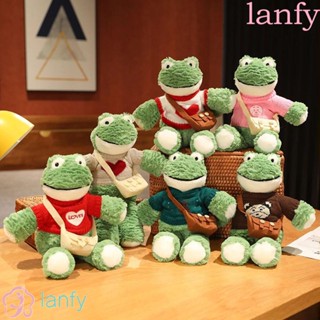 Lanfy ตุ๊กตาการ์ตูนกบน่ารัก แบบนิ่ม ของเล่นสําหรับเด็ก