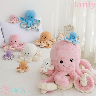 Lanfy ตุ๊กตายัดนุ่น รูปปลาหมึกยักษ์ คริสต์มาส ของเล่นสําหรับเด็ก