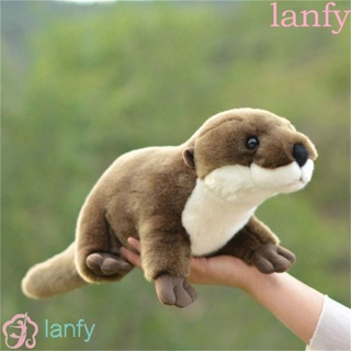 Lanfy ของเล่นตุ๊กตาสัตว์น่ารัก เสมือนจริง ของขวัญคริสต์มาส แบบนิ่ม 46 ซม. สําหรับเด็ก