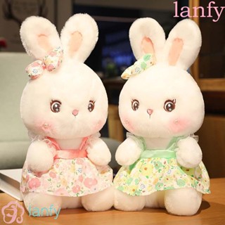 Lanfy หมอนตุ๊กตานุ่ม รูปการ์ตูนกระต่าย ดอกไม้ สําหรับตกแต่งบ้าน โซฟา