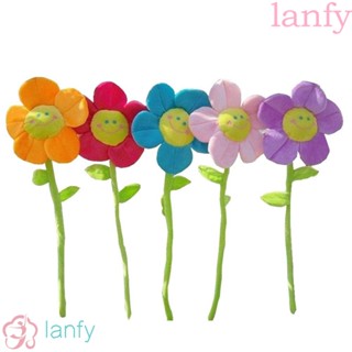 Lanfy ของเล่นตุ๊กตา ผ้าฝ้าย PP รูปดอกทานตะวัน แบบนิ่ม งอได้ ของขวัญวันวาเลนไทน์ สําหรับตกแต่งบ้าน