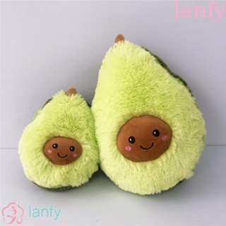 Lanfy หมอนตุ๊กตานุ่ม รูปการ์ตูนผลไม้ อะโวคาโด ขนาด 20 30 ซม. สําหรับตกแต่ง