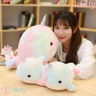 Lanfy หมอนตุ๊กตานุ่ม รูปการ์ตูนสัตว์น่ารัก สีสันสดใส สําหรับตกแต่งห้อง