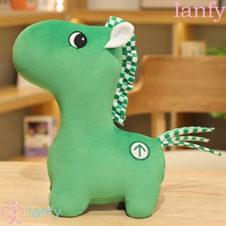 Lanfy หมอนตุ๊กตานุ่ม รูปการ์ตูนม้ากอด สีเขียว ของเล่นสําหรับเด็ก