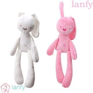 Lanfy ตุ๊กตากระต่าย ผ้ากํามะหยี่ขนนิ่ม แบบนิ่ม ของขวัญ ของเล่นสําหรับเด็ก