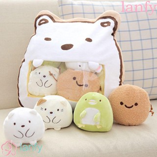 Lanfy หมอนตุ๊กตานุ่ม รูปการ์ตูนเป็ด Sumikko Gurashi คริสต์มาส หมี ไก่ พุดดิ้ง