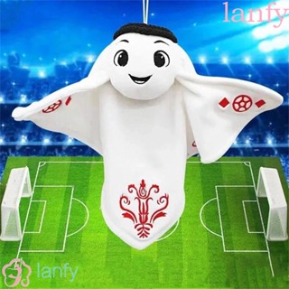 Lanfy เสื้อคลุม ผ้ากํามะหยี่ขนนิ่ม ลายฟุตบอล World Cup 2022 สําหรับเด็ก