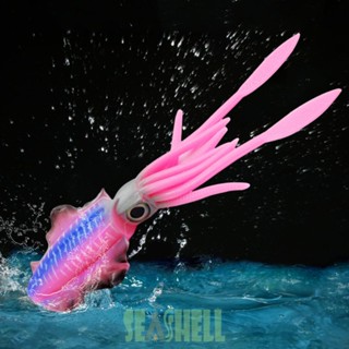 [Seashell02.th] เหยื่อตกปลาหมึก โฮโลแกรม 3D ทนทาน 15 ซม. อุปกรณ์เสริม