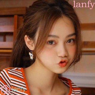 Lanfy น่ารัก ลูกแมว ตะขอเกี่ยวหู สีพื้น หวาน เกาหลี ห้อย ต่างหู ปาร์ตี้ แมว อารมณ์ ต่างหูสัตว์