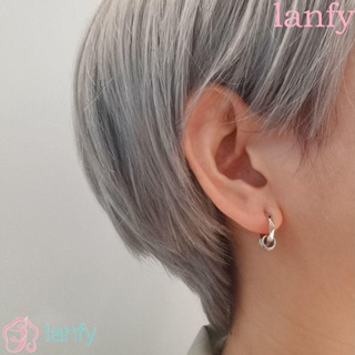 Lanfy ต่างหูห่วง ผู้ชาย สร้างสรรค์ เท่ ฮิปฮอป พังก์ บุคลิกภาพ หล่อ แฟชั่น เครื่องประดับ