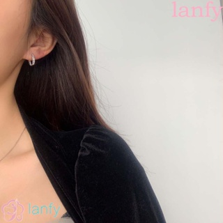 Lanfy ต่างหูสตั๊ด บุคลิกภาพ ผู้หญิง บิด เกาหลี เด็กผู้หญิง แฟชั่น เครื่องประดับ