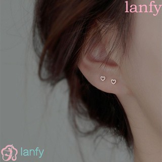 Lanfy ต่างหูสตั๊ด เรียบง่าย หวานแหวว เลดี้ หัวใจ รัก ต่างหูเกาหลี ปาร์ตี้ การออกแบบแฟชั่น ขนาดเล็ก ละเอียดอ่อน ต่างหู