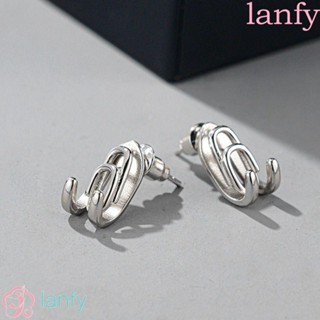 Lanfy Pin ต่างหูสตั๊ด อินเทรนด์ สร้างสรรค์ พังก์ ความปลอดภัย สไตล์ฮิปฮอป สไตล์เกาหลี