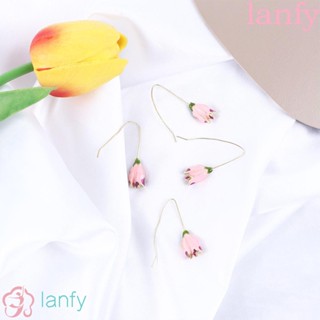 Lanfy ต่างหูตะขอยาว เครื่องประดับ สําหรับผู้หญิง ของขวัญงานแต่งงาน ปาร์ตี้