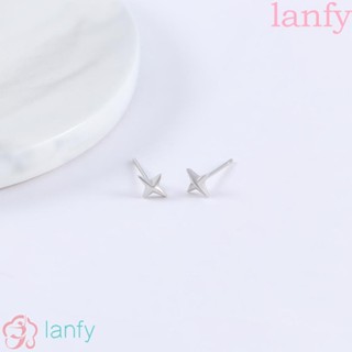 Lanfy ต่างหู รูปดาว สวยหรู สไตล์เกาหลี พังก์ ฮิปฮอป ปาร์ตี้ ของขวัญ สําหรับผู้หญิง