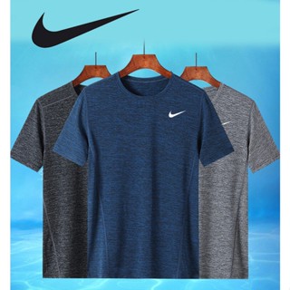 Nike เสื้อยืดคอกลม แขนสั้น แบบแห้งเร็ว ระบายอากาศ เหมาะกับการวิ่ง เล่นกีฬา ฟิตเนส กลางแจ้ง สําหรับผู้ชาย ไซซ์ M-5XL