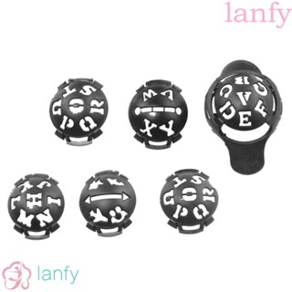 Lanfy ชุดเครื่องมือมาร์กลูกกอล์ฟ ลายตัวอักษร สีดํา สําหรับฝึกตีกอล์ฟ