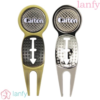 Lanfy ส้อมแม่เหล็ก สีเขียว อุปกรณ์เสริม สําหรับฝึกตีกอล์ฟ