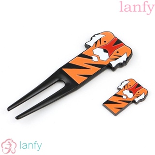 Lanfy เครื่องมือมาร์กลูกกอล์ฟ โลหะผสมสังกะสี กันรอยขีดข่วน สําหรับฝึกตีกอล์ฟ