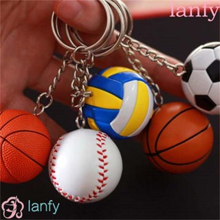 Lanfy พวงกุญแจ จี้ลูกบอล อุปกรณ์เสริม สําหรับรถยนต์