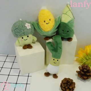 Lanfy จี้ตุ๊กตาผัก หัวหอม ผักกาดขาว ผักกาดขาวน่ารัก สร้างสรรค์ สไตล์เกาหลี สําหรับตกแต่งกระเป๋า