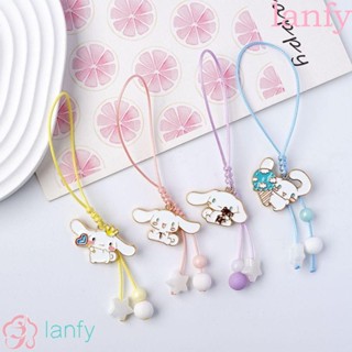 Lanfy พวงกุญแจ จี้การ์ตูนอนิเมะ Cinnamoroll Kawaii น่ารัก สําหรับห้อยกระเป๋า โทรศัพท์มือถือ กุญแจรถยนต์