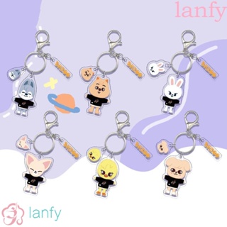 Lanfy พวงกุญแจอะคริลิค จี้การ์ตูน Skzoo Kawaii เหมาะกับผู้หญิง สําหรับตกแต่งรถยนต์ และกระเป๋า DIY