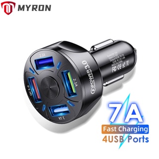 Myron อะแดปเตอร์ชาร์จโทรศัพท์มือถือ QC 3.0 แบบชาร์จเร็ว สําหรับรถยนต์