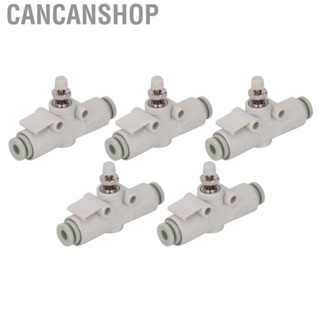 Cancanshop Throttle Valve Pneumatic Throttling 5PCS Straight Through For 4mm OD