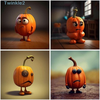 Twinkle ฟักทองฮาโลวีน เรซิ่น รูปผีฟักทอง สีเหลือง น่ารัก สําหรับตกแต่งโต๊ะ กลางแจ้ง ของขวัญเด็ก