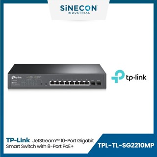 มีบริการส่งด่วนภายในวัน - TP-Link รุ่น SG2210MP JetStream 10-Port Gigabit Smart Switch with 8-Port PoE+ By Sinecon