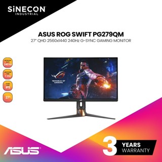 ASUS ROG SWIFT GAMING MONITOR 27 QHD IPS 240Hz จอมอนิเตอร์เกมมิ่ง PG279QM Warranty 3 Year