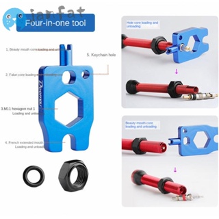 Janfat ประแจแกนวาล์ว อลูมิเนียมอัลลอย สีฟ้า แดง สําหรับซ่อมแซมจักรยาน