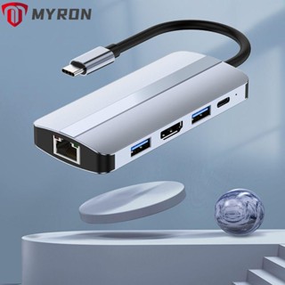 Myron อะแดปเตอร์ฮับ USB c Type-c USB 3.0 4K HDMI สําหรับแล็ปท็อป PC