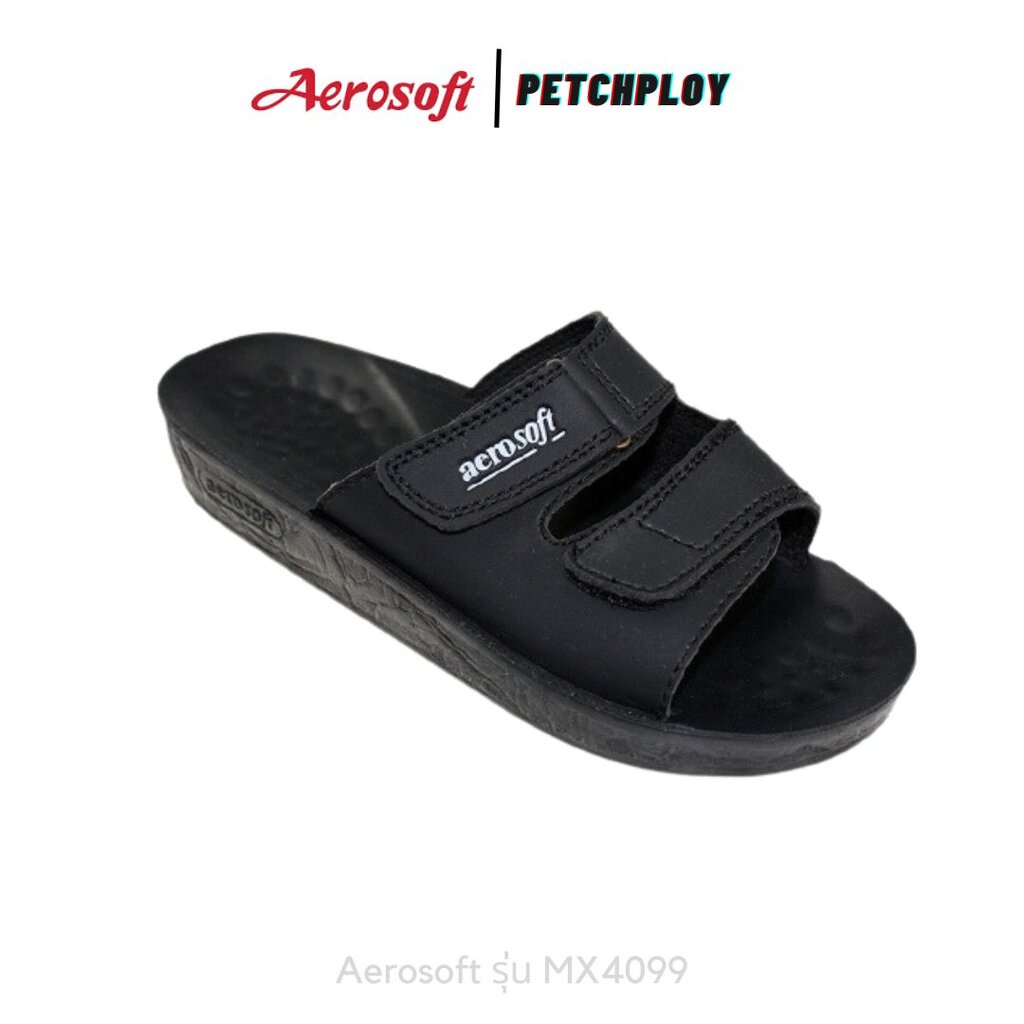 Aerosoft รุ่น MX4099 รองเท้าแตะผู้ชายแบบสวม แอโร่ซอฟ พื้นนุ่ม ใส่สบาย รุ่น 4099