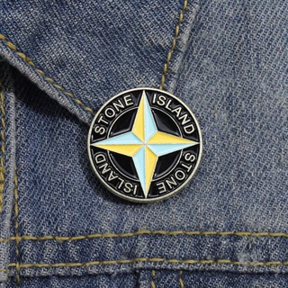 STONE ISLAND เครื่องประดับ เข็มกลัด โลหะผสม รูปดาว สําหรับเพื่อน