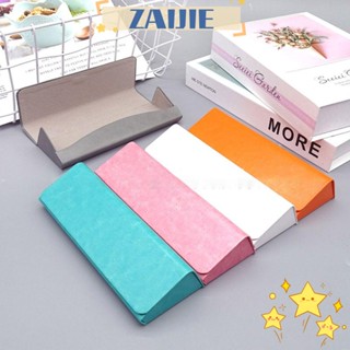 Zaijie24 แว่นตากันแดด หนัง PU กันแรงดัน แบบพกพา 5 สี สําหรับผู้ชาย