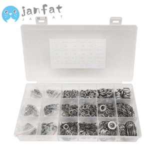 Janfat แหวนรองสปริง แบบสเตนเลส สีเงิน สําหรับรถยนต์ 720 ชิ้น