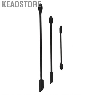 Keaostore 3Pcs Mini Silicone Spatula Set For Lip Gloss  Lengthen Double End