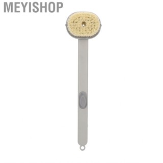 Meyishop Rub Bath Brush Deep Clean Skin Comfortable Body Wash Button Long Handle for Shower