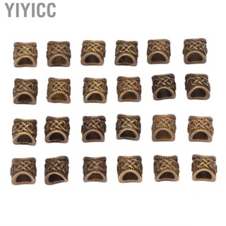 Yiyicc 24 Pieces DIY Hair Tube Beads Accessories For Braiding Craft Fashion