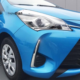 แถบไฟตัดหมอก โครเมี่ยม ติดกันชนหน้า อุปกรณ์เสริม สําหรับ Toyota Yaris Vitz 2017 2018