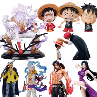 โมเดลฟิกเกอร์ One Piece Luffy GEAR 5 Nika Sun God Zoro Shanks Ace Law ของเล่นสําหรับเด็ก