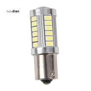 Ba15s หลอดไฟ LED 12V 1156 P21W 33 ดวง สีเงิน สีขาว สําหรับติดด้านข้างรถยนต์