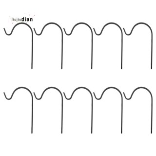 ชุดตะขอแขวนกระถางต้นไม้ ตะเกียงนก แบบเหล็ก ทรงโค้ง สําหรับให้อาหารนก 10 ชิ้น