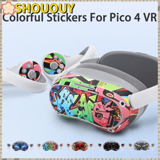 Shououy สติกเกอร์ VR ป้องกันผิว อุปกรณ์เสริม สําหรับ Pico 4 VR