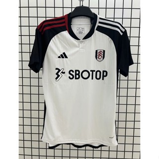 เสื้อกีฬาแขนสั้น ลายทีมชาติฟุตบอล Fulham Fan Edition 2324 ชุดเหย้า คุณภาพสูง