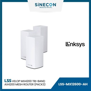 Linksys ลิงค์ซิส รุ่น MX12600-AH เร้าเตอร์ VELOP MX4200 TRI-BAND AX4200 MESH ROUTER (600+1200+2400Mbps) (PACK3)